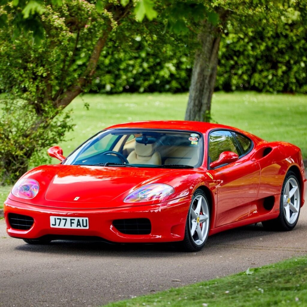 red ferrari 360 sports car