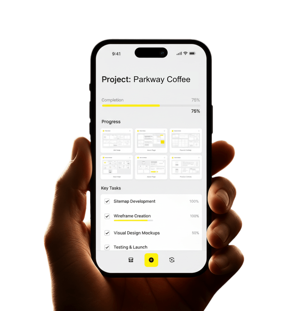 parkway coffee build scope mockup